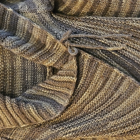 Y2K Silvia Novelli Noba Rounded Cardigan Sweater Womens Medium Brown Wrap Style - Picture 3 of 9